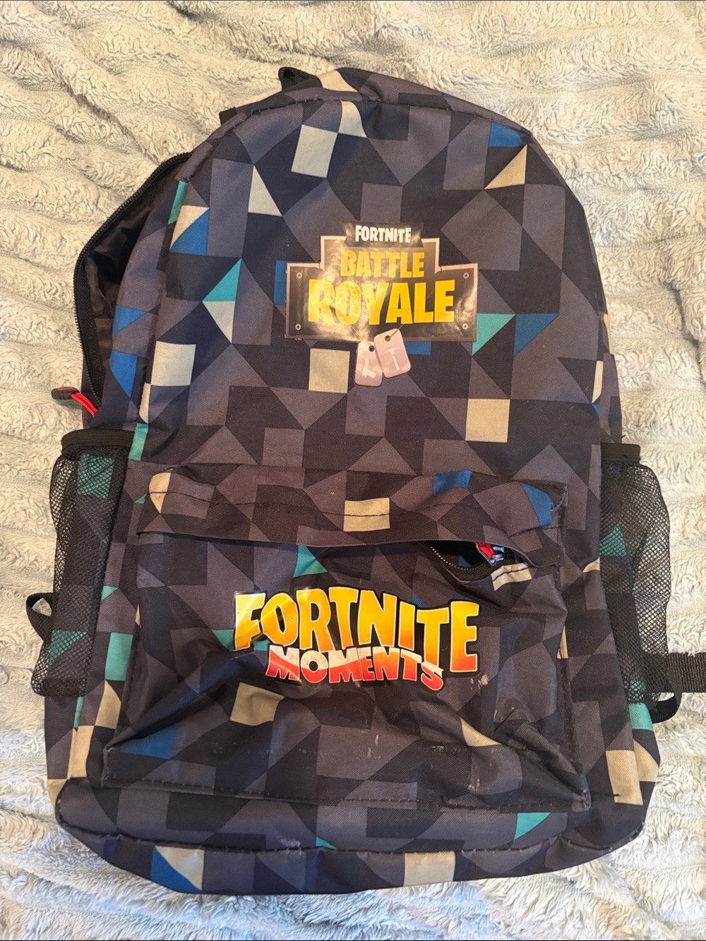 UNOFFICIAL Battle Royale Blue Geometric Backpack -